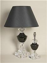 ALEXANDERS  BLACK CRYSTAL URN LAMP